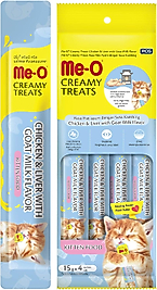 Me-O Creamy Kitten Yavru Kedi Tavuk Ciğer Keçi Sütlü, 15 gr x 4